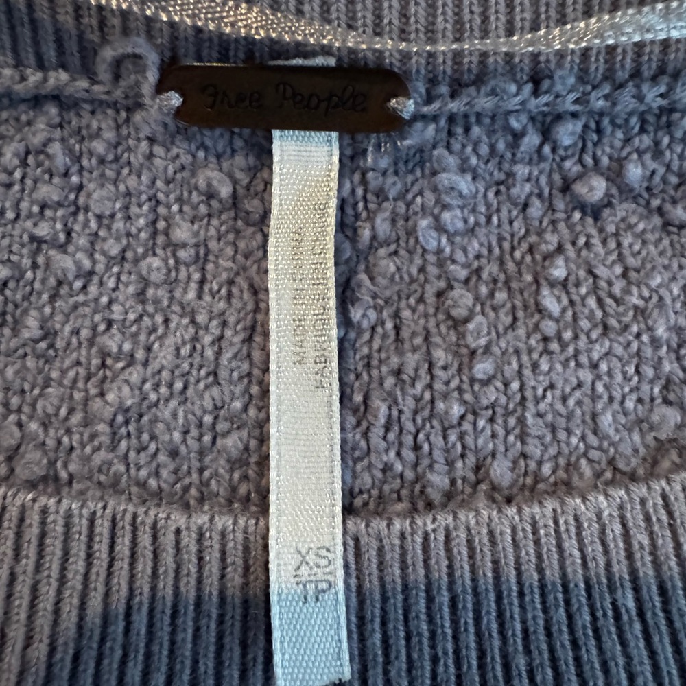 Free People Lilac Textured Crewneck Sweater - Picture 4 of 6
